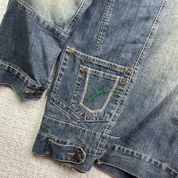 VTG PELLE PELLE Marc Buchanan Denim Jean Jacket Men XL Y2K Distressed 1978 - Picture 13 of 15